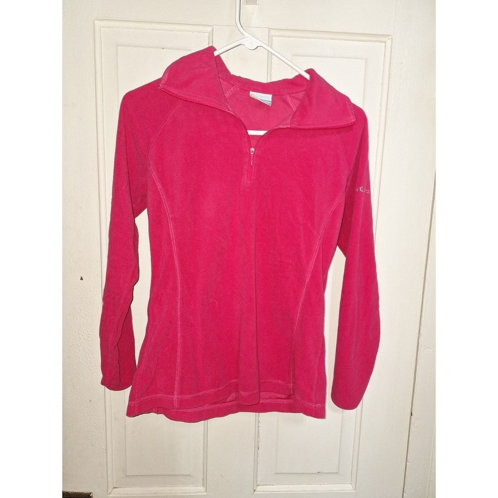 Women's pink columbia quarter zip fleece